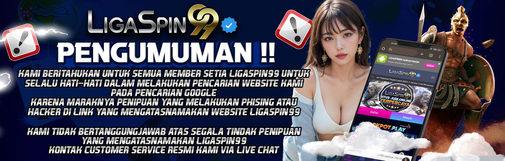 HATI HATI PENIPUAN MENGATASNAMAKAN LIGASPIN99